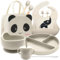 BRANCY Baby Weaning Set with Adjustable Bib, Sippy Cup, Fork & Spoon | Self Eating Utensils for Babies with Suction Bowl & Plate | Microwave & Dishwasher Safe (Beige)