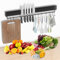iHomara Barra Magnetica per Coltelli, Barra Magnetica per Coltelli da 43 cm con 10 Ganci, Nastro e Viti Inclusi Per Cucina, Soggiorno e Ripostiglio