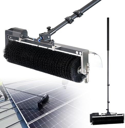 Kit de nettoyage pour panneau solaire avec brosse à rouleau et perche réglable pour un entretien photovoltaïque efficace