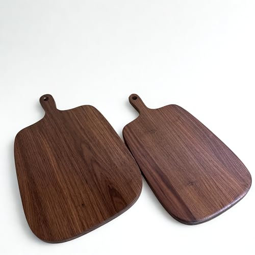 TB® The Walnut DualCraft Tabla de cortar de nogal negro, tabla de servir, hecha a mano, diseño macizo, resistente y sostenible