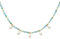SINGULARU - Collier Crystal Blue Pearls. Acier avec Plaqué or 18 carats et Cristal, perle de culture, pierre naturelle. Bijoux pour Femme.