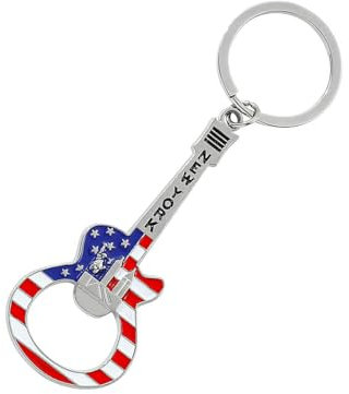 XIAOQENAN Musica Ispirata A Forma Chitarra A Forma Bottiglia Portachiavi In Lega Tastiera Accessorio Decorativo Per Musicisti Regalo Per Lo Zaino Elegante Decorazione