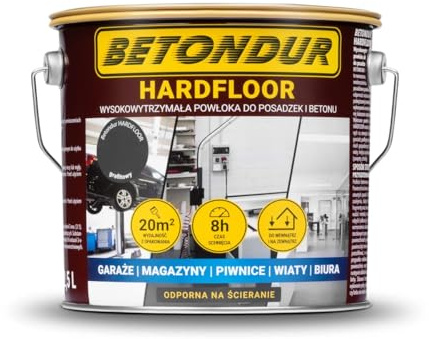 Betondur Betonfarbe Graphit 2,5 L – Bodenfarbe Innen & Außen für Garage, Keller & Werkstatt – abriebfest, wasserbasiert & schnelltrocknend Hardfloor