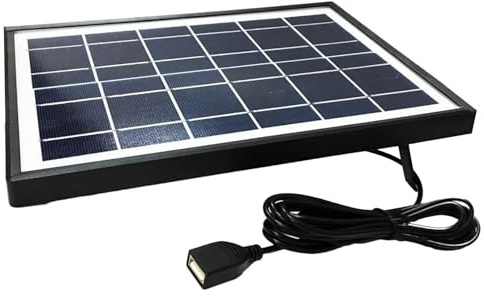 Solar Charger Power Bank 6W Battery and Phone Panel Kit for Charging Window Shop Balcony