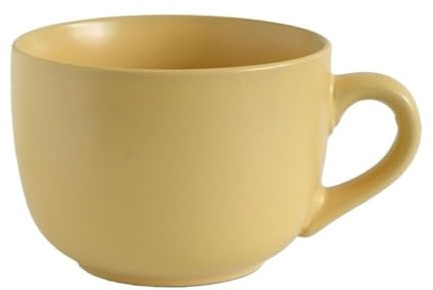 ZIGUIhsou-11 Large Sized Solid Color Ceramic Breakfast Cup Mug Home & Office Coffee Milk Water Oats Yogurt Ceramics Coffee Mug(Yellow)