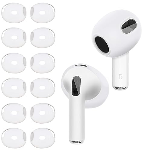 6 Pairs Ear Tips Covers for AirPods 4 Soft Silicone Anti Slip Earbud Covers | for Secure Grip Anti Scratches Sport Ear Tips Accessories Compatible with Apple AirPods 4th Generation