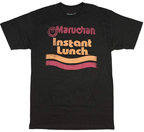 Maruchan Instant Lunch Ramen Noodles Black Graphic Adult Men's T-Shirt (Medium)