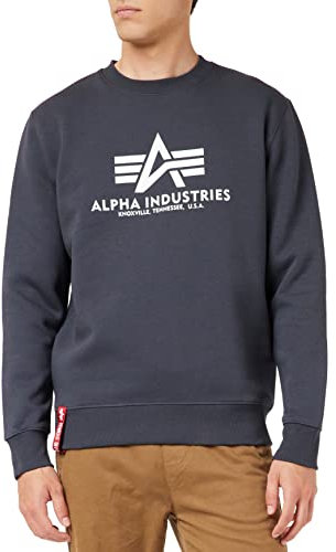 Alpha Industries Herren Basic Pullover Sweatshirt, Marine, S