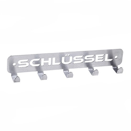 Bestell_dein_lochblech Schlüsselhaken Keyboard Edelstahl 5 Haken Schlüsselbrett V2A geschliffen NEU