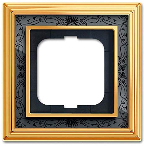 Busch-Jaeger Rahmen 1-Fach 1721-833 ms/pol Dekor Anth Busch-Dynasty Abdeckrahmen 4011395218990