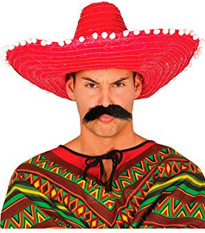 FIESTAS GUIRCA | Sombrero Mexicano de Paja (60 cm) - Accesorio de Fiesta para Celebraciones de Verano y Graduaciones - Ideal para Eventos Temáticos de México y Fiestas de Disfraces - Adulto Unisex