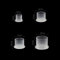Warrior Plastic Tattooo Caps 1000/500Pieces Disposable Transparent Pigment Cups 4 Sizes Microblading Ink Cup for Tattoo Accessories