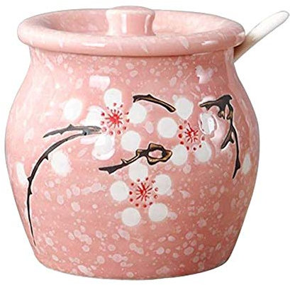 Ceramics Pot à sucre japonais avec couvercle cuillère