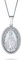 Bling Jewelry Traditionelle christliche ovale religiöse Medaille Unsere Liebe Frau von Guadalupe Katholische Jungfrau Maria Anhänger Halskette CZ Halo Halskette für Frauen .925 Sterlingsilber