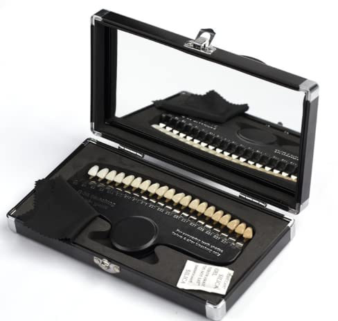 Teeth Shade Guide, professionelles 3D-R-20-Zahnweiß-Farbdiagramm aus Porzellan mit 20 Farben