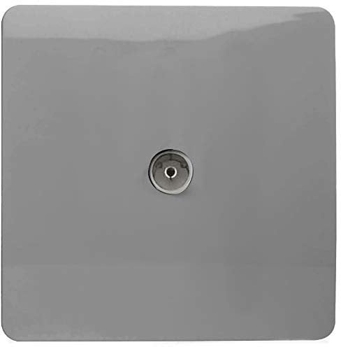 Trendi Artistic Modern Glossy Tactile TV Socket Light Grey