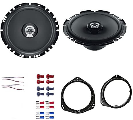 Hertz DCX 170.3 Lautsprecher mit Einbauset passend für Opel Corsa B 1993-2008 Türen vorne 200 Watt 16,5 cm 2 Wege Koax