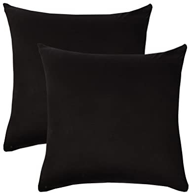 Livessa 2er Set Kissenbezug 80x80 aus%100 Baumwolle Jersey Stoff - Verdeckter Reißverschluss, Kopfkissenbezug 80x80 cm, Kissenhülle, Ultra weich und atmungsaktiv, Oeko-Tex Zertifiziert, Reißverschluss