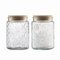 ANSQU Vintage Glass Jars Set Canister Airtight Storage Jar Container with Bamboo Wooden Lids for Kitchen Counter, Pantry, Coffee, Tea, Sugar, Cute Jar, 2 Pack 700ml