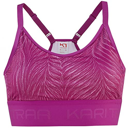Kari Traa W Froya Sports Bra Pink - Merino Bequemer elastischer Damen Sport-BH, Größe M - Farbe Fucha