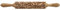 Folkroll 13282 - Mattarello decorativo 2 manici formato medio, incisione motivo alsaziano tradizionale brezels - legno di faggio - 370 x 45 x 45 mm