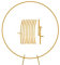 WedDecor Golden Circle Balloon Arch Stand Plants Vine Climbing Metal Frame with Floor Base For Wedding, Birthday, Parties Photo Background Decorations, 150cm
