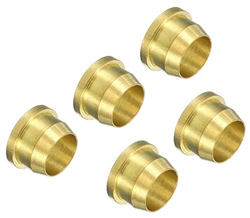 PATIKIL 6mm Tube OD Laiton Compression Manchons Viroles 5 Paquet Laiton Compression Raccord Assortiment Trousse