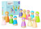 Merle Toys® Regenbogen Holzfiguren Kinder, Waldorf Spielzeug ab 2 Jahren, Waldorfpuppen in 2 Größen, Holzmännchen aus 100% FSC zertifiziertem Holz, Set mit 12 farbenfrohen Aufstellungsfiguren