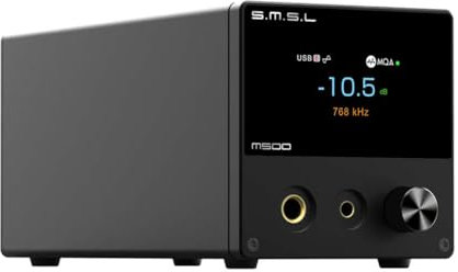 SMSL M500 MKIII MK3 2000mWx2000mW Balanced Hedphone Amplifier, ES9038PRO XU316 9*OPA1612A MQA DAC Amp, Bluetooth 5.0 Optical Coaxial to RCA XLR Balanced Line Output 4.4mm/6.35mm Headphone Output