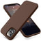 OTOFLY Compatible with iPhone 12 Pro Max Case 6.7 inch(2020),[Silky and Soft Touch Series] Premium Soft Liquid Silicone Rubber Full-Body Protective Bumper Case （Chocolate）