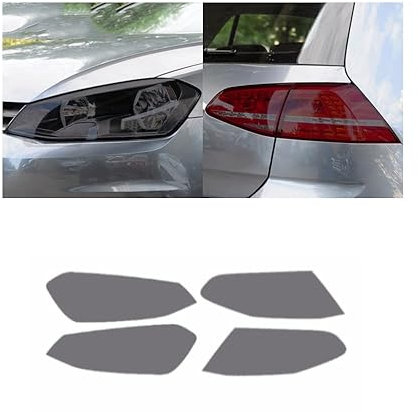 Pellicola Adesiva per Fari Auto Per VW Per Golf 7 8 MK7 2014-2022 Accessori Auto Tinta fari Pellicola protettiva nera Fanale posteriore Adesivo in TPU trasparente