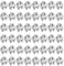 CYEER 50 Pcs M3 Wire Rope Clip Clamp, 304Stainless Steel Cable Clamps Heavy Duty, U Bolt Saddle Fastener M3 for Ø 3mm (1/8) for Rigging Rope and tension cable Garden Tension Wire Ropes
