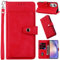 Vkooer Coque pour Honor 90 Étui Téléphone Portable [5 Porte-Carte] [Support Function] Housse Cuir PU Pochette de Portefeuille Coque de Protection - Rouge