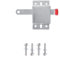 Garage Door Side Lock Inside Deadlock for Most Garage Door (single garage or double garage) Galvanized Steel -1 pack, Silver finish with pvc cover