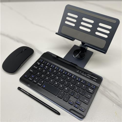 For Samsung Galaxy Z Fold 4/Fold 3 Wireless Bluetooth Keyboard/Mouse/Writing Pen/Rotating Keyboard Stand (black)