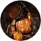Fondant Tortenbild, Zuckerbild Essbares Foto für Torten, Tortenaufleger Ø 20cm - Halloween Nr. 32