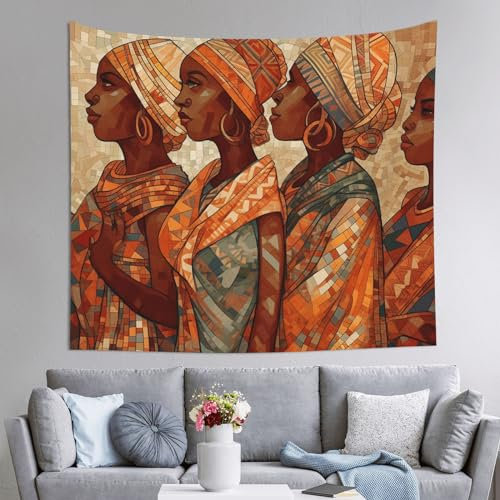 DEHIWI Afrika Ethnische Keramik Wandteppich Leichte Weiche Kunst Wandbehang für Schlafzimmer, Wohnzimmer, Schlafsaal, 150 x 130 cm