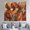 DEHIWI Afrika Ethnische Keramik Wandteppich Leichte Weiche Kunst Wandbehang für Schlafzimmer, Wohnzimmer, Schlafsaal, 150 x 130 cm