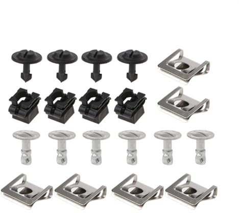 KARFRI 20 Stück Auto Unterbodenschutz Motor unter der Abdeckung Befestigungsclips Schraubenschnalle kompatibel for A4 A6