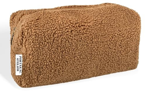 Kosmetiktasche aus Teddy Brownie | Quilted Makeup-Bag | Schminktasche | Cosmetic Bag | handgemachte Tasche | 25x11x10cm