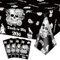 4Pcs Tod zu Meinem 20er Tischdecken, schwarz rechteckig 30. Geburtstag Tischdekorationen für 30. Geburtstag Halloween Beerdigung Party Rip 20s Geburtstag Dekorationen, 130 x 220cm