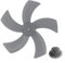 Jayruit Durable and Efficient 18 Inch Fan Blade, Five Leaves, Nut Cover, Suitable for Pedestal Fans (Transparent Black)