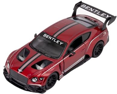 Easy Toys Modellauto kompatibel mit Bentley Continental GT3. Maßstabsgetreues Spielzeugauto mit zu öffnenden Türen. Automodellierung. (Rot)