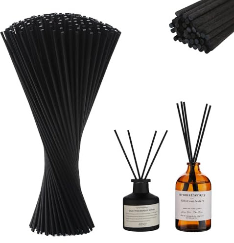 Hugwish 60 Pezzi Bastoncini Lunghi in Fibra per diffusori 30cm x 3.0mm, midollini per diffusori, Bastoncini per diffusore camomilla per casa ufficio hotel spa olio essenziale (30cm x 3.0mm)
