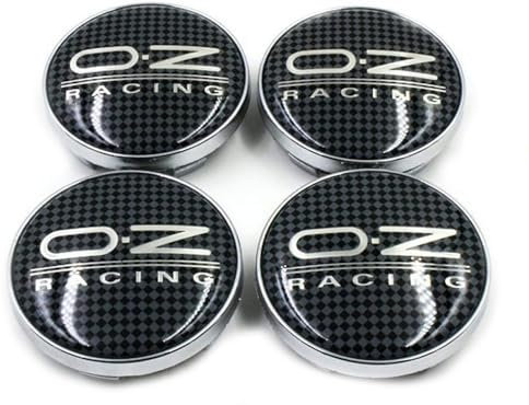 4 Stück Wagen Radnabenkappen für OZ Racing 60mm Reifen Felgen Felgendeckel Radkappen Car Hub Centre Caps Wheel Stickers