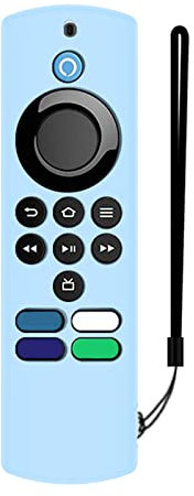 KANGQL Remote Cover, Staubdicht Weich Silikon für Case für Fire TV Stick Lite mit neuester Alexa Voice Remote Lite 2nd Generation 2022 Voice Re, Eisblau