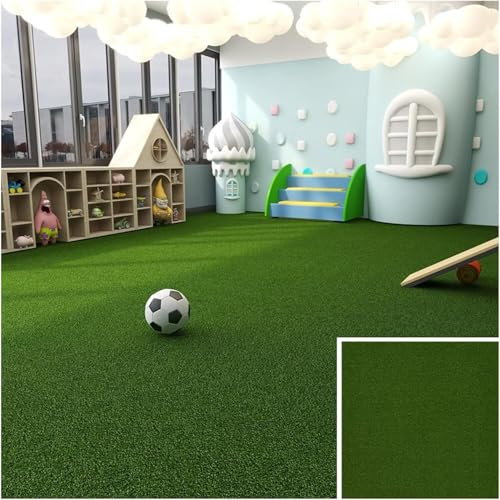 EdfYHSL Herbe synthétique gazon synthétique en herbe artificielle, épaisseur 1,1 cm, gazon en faux herbe, moquette, carrelage, jardin, pelouse, 50 x 50 cm (1 pcs)