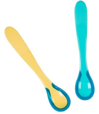 TOYANDONA 2stücke Löffel Mit Temperatur-sensor Farbwechselndes Design Für Sichere Ernährung Hitzeempfindliche Fütterung Für Neugeborene Und Kleinkinder Gemischte Farben