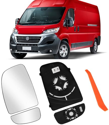 TTCR-II 2PCS Ersatzspiegel Kompatibel mit Fiat Ducato/Citron Jumper/Peugeot Boxer Rückspiegel Spiegelglas 2006-2021 Spiegelglas Außenspiegel Glas für Ducato/Jumper/Boxer Spiegelglas Beheizt (Links)