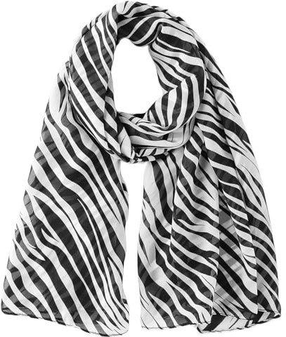 Damen-Schal mit Leopardenmuster – leichter Wickelschal, Gepard, Sonnenschutz, Schals für Frühling, Sommer, Saison, Reisen, Zebra-Print, Medium